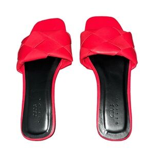ASOS Design Red Slides Size 4